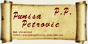 Puniša Petrović vizit kartica